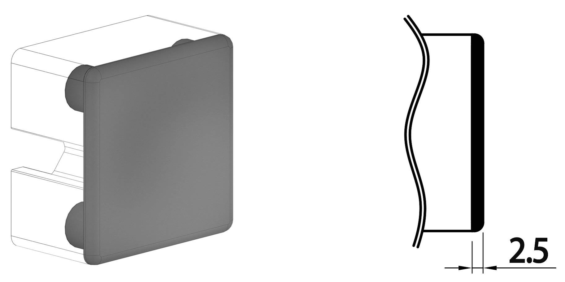 AC 40x40 - 3 Side Closed
