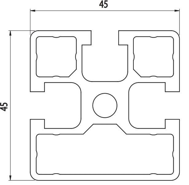 AC 45x45 - 1 Closed Slot