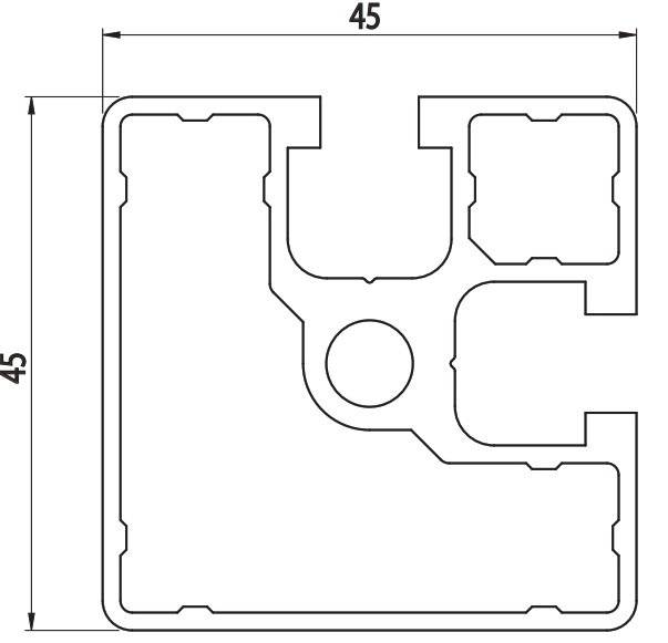 AC 45x45 - 2 Open Slot - Light