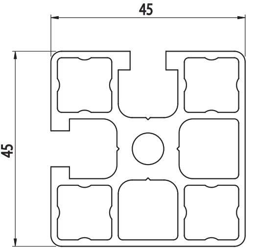 AC 45x45 2 Slot Closed Light