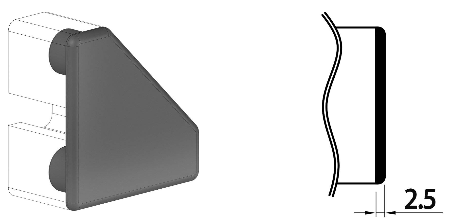 AC 45x45 Flat Corner