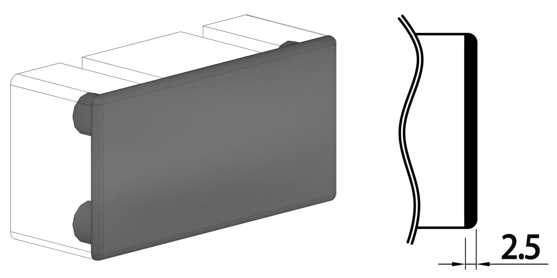 AC 45x90 - 2 closed Slot