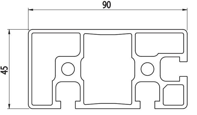 AC 45x90 - 2 closed Slot