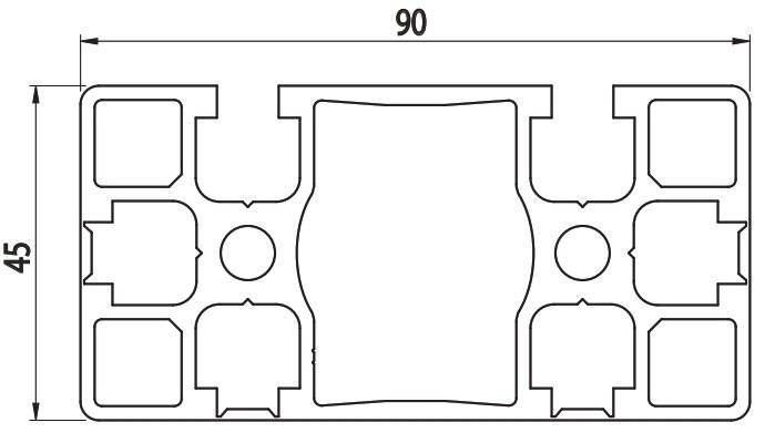 AC 45x90 Long Side Open